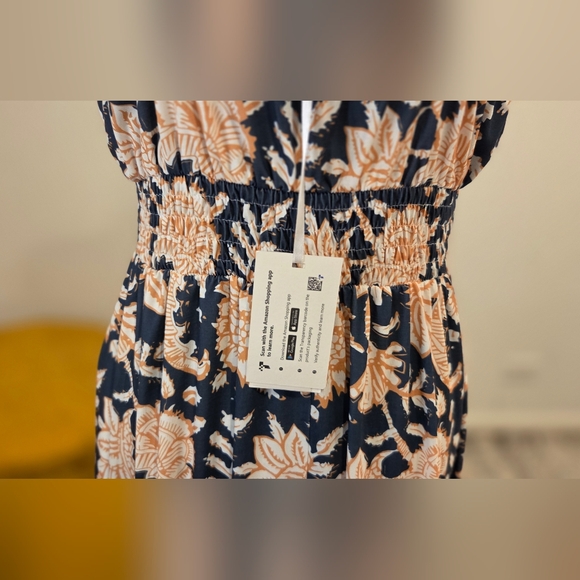 GRACE KARIN Floral Maxi Dress in Grey And Orange Size L. - Picture 11 of 16